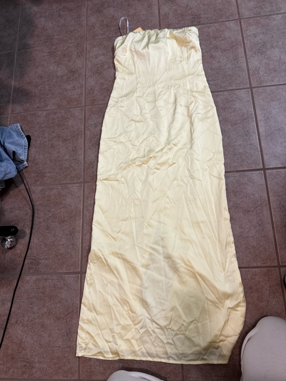 Charlie Holiday Pale Yellow Maxi Dress